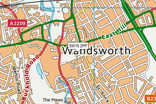 South Thames College (Wandsworth Campus) map (SW18 2PP) - OS VectorMap District (Ordnance Survey)
