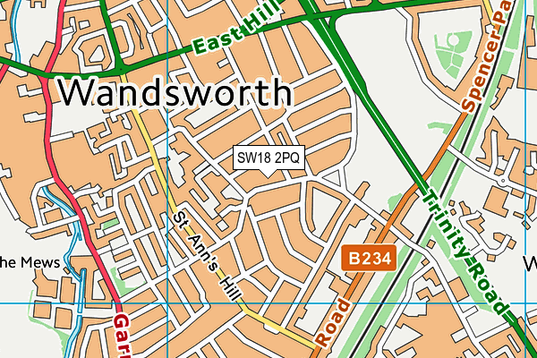 Wandsworth Preparatory School map (SW18 2PQ) - OS VectorMap District (Ordnance Survey)