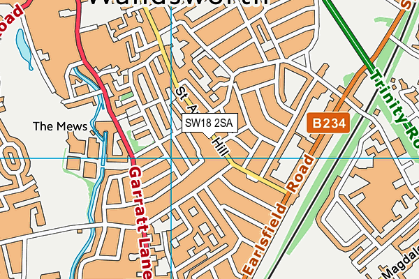Swaffield School map (SW18 2SA) - OS VectorMap District (Ordnance Survey)