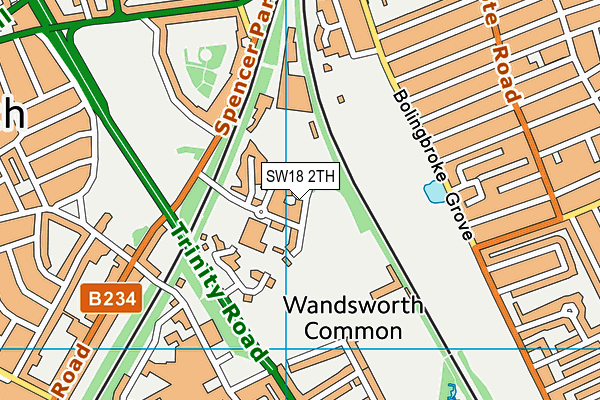 SW18 2TH map - OS VectorMap District (Ordnance Survey)