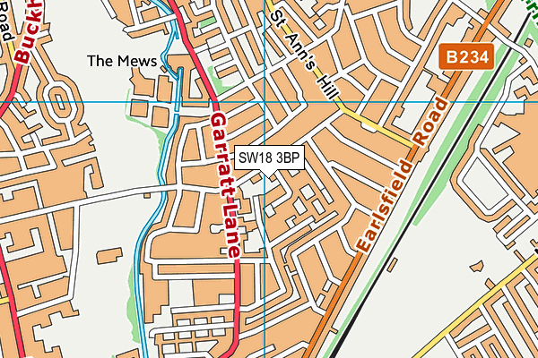 SW18 3BP map - OS VectorMap District (Ordnance Survey)