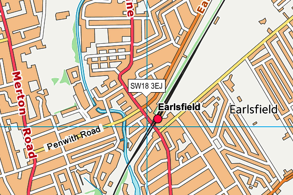 SW18 3EJ map - OS VectorMap District (Ordnance Survey)