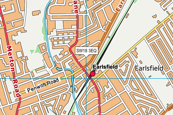 SW18 3EQ map - OS VectorMap District (Ordnance Survey)