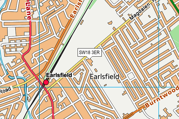 Beatrix Potter Primary School map (SW18 3ER) - OS VectorMap District (Ordnance Survey)
