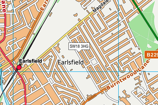 Battersea Ironsides Sports Club map (SW18 3HG) - OS VectorMap District (Ordnance Survey)