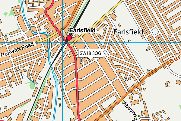 Chelsea Hall School map (SW18 3QG) - OS VectorMap District (Ordnance Survey)