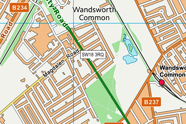 SW18 3RQ map - OS VectorMap District (Ordnance Survey)