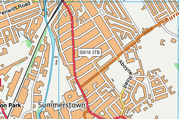 Garratt Park School map (SW18 3TB) - OS VectorMap District (Ordnance Survey)
