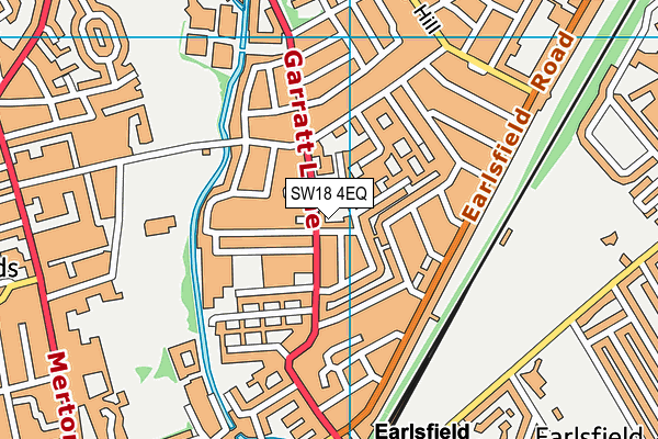 SW18 4EQ map - OS VectorMap District (Ordnance Survey)