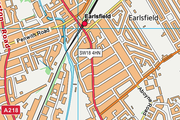 SW18 4HN map - OS VectorMap District (Ordnance Survey)