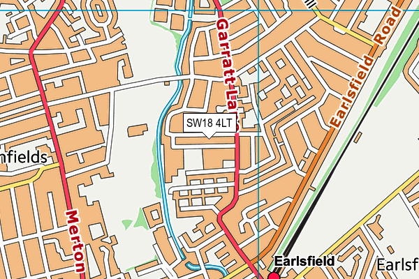 SW18 4LT map - OS VectorMap District (Ordnance Survey)
