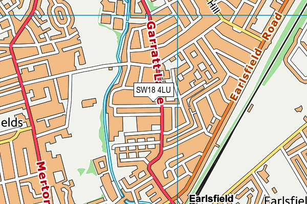 SW18 4LU map - OS VectorMap District (Ordnance Survey)