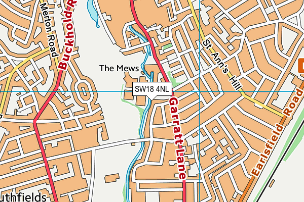 SW18 4NL map - OS VectorMap District (Ordnance Survey)