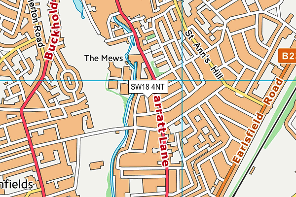 SW18 4NT map - OS VectorMap District (Ordnance Survey)