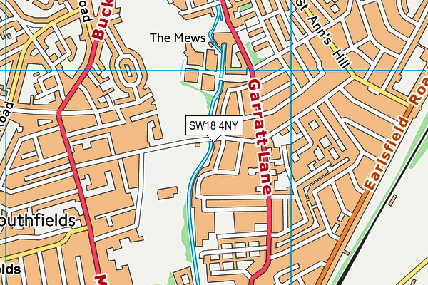 Kimber Road Skatepark And Bmx Track map (SW18 4NY) - OS VectorMap District (Ordnance Survey)