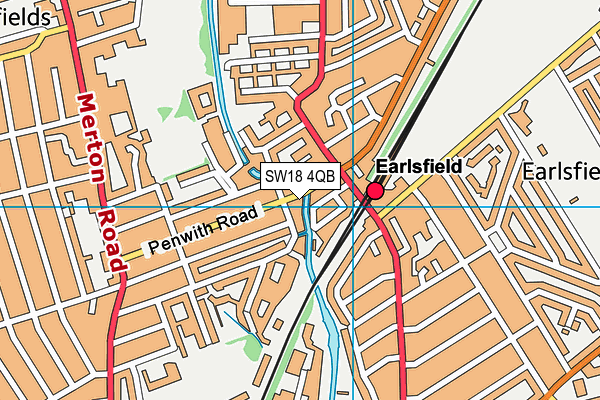 SW18 4QB map - OS VectorMap District (Ordnance Survey)