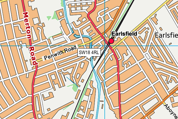 SW18 4RL map - OS VectorMap District (Ordnance Survey)
