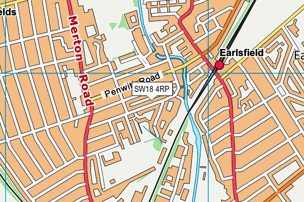 SW18 4RP map - OS VectorMap District (Ordnance Survey)
