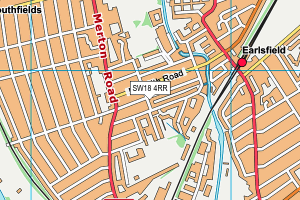 SW18 4RR map - OS VectorMap District (Ordnance Survey)