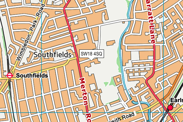 Nuffield Health (Wandsworth) map (SW18 4SQ) - OS VectorMap District (Ordnance Survey)