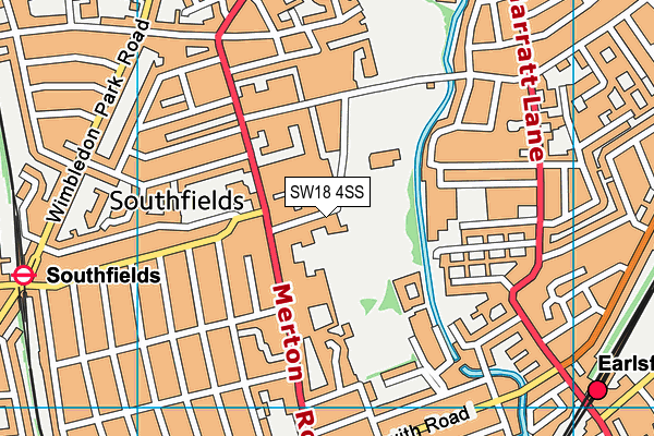 SW18 4SS map - OS VectorMap District (Ordnance Survey)