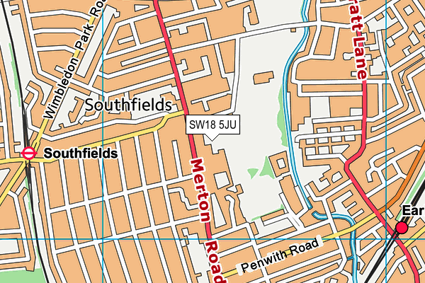 Southfields Academy map (SW18 5JU) - OS VectorMap District (Ordnance Survey)