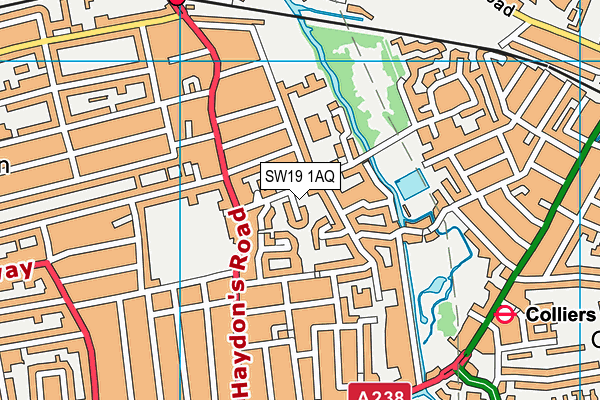 Virgin Active Club (Wimbledon North Road) (Closed) map (SW19 1AQ) - OS VectorMap District (Ordnance Survey)