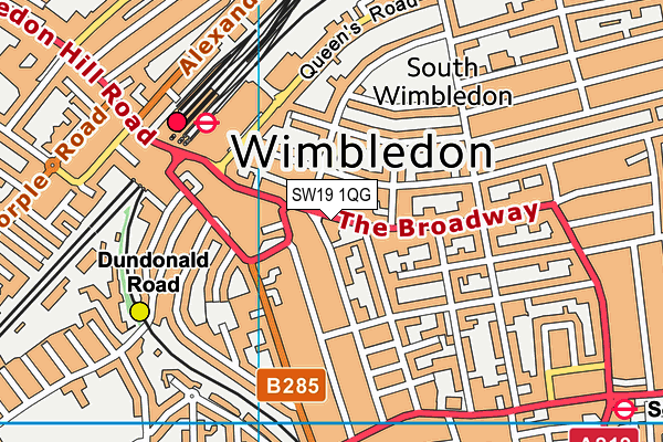 Map of WIMBLEDON HEIGHTS RESIDENTS COMPANY LIMITED at district scale