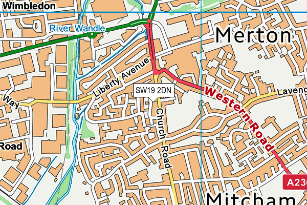 SW19 2DN map - OS VectorMap District (Ordnance Survey)