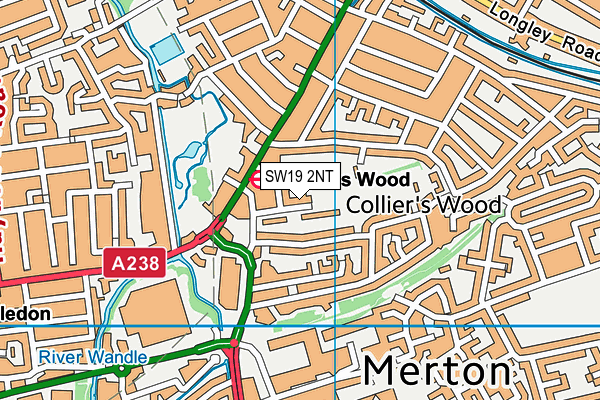 Singlegate Primary School map (SW19 2NT) - OS VectorMap District (Ordnance Survey)