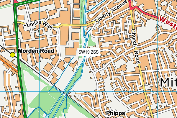SW19 2SS map - OS VectorMap District (Ordnance Survey)