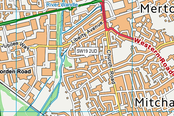 SW19 2UD map - OS VectorMap District (Ordnance Survey)