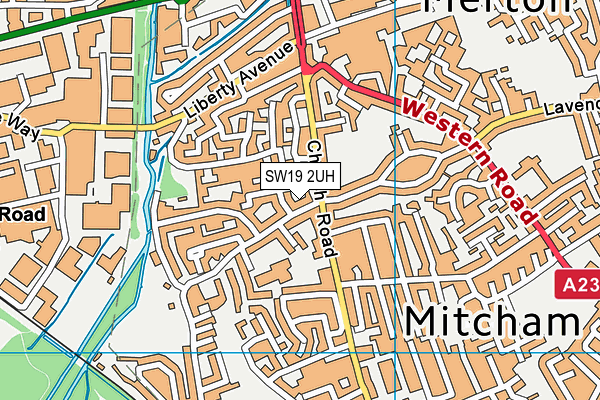 SW19 2UH map - OS VectorMap District (Ordnance Survey)