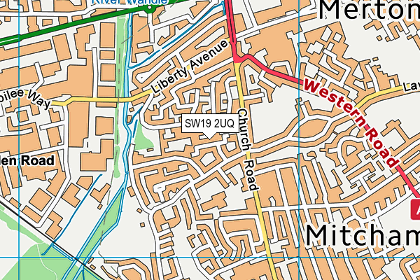SW19 2UQ map - OS VectorMap District (Ordnance Survey)