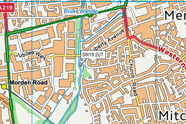 SW19 2UT map - OS VectorMap District (Ordnance Survey)
