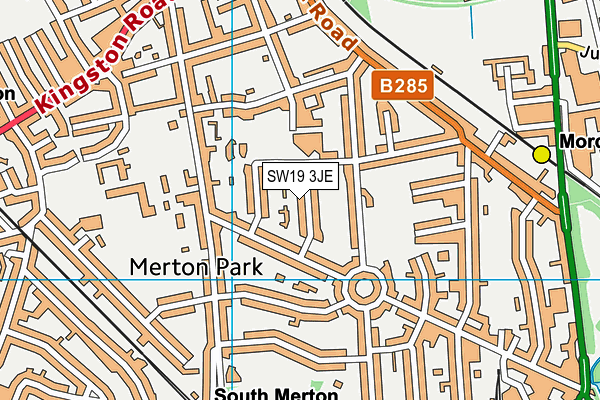 SW19 3JE map - OS VectorMap District (Ordnance Survey)