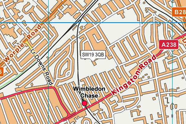 Wimbledon Chase Primary School map (SW19 3QB) - OS VectorMap District (Ordnance Survey)