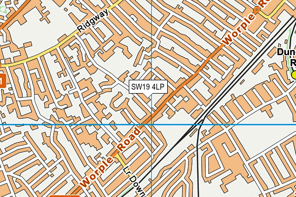 SW19 4LP map - OS VectorMap District (Ordnance Survey)