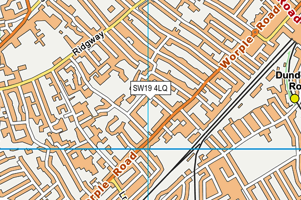 SW19 4LQ map - OS VectorMap District (Ordnance Survey)