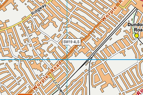 SW19 4LS map - OS VectorMap District (Ordnance Survey)