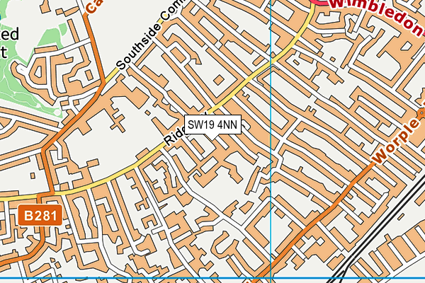 SW19 4NN map - OS VectorMap District (Ordnance Survey)