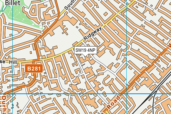 SW19 4NP map - OS VectorMap District (Ordnance Survey)