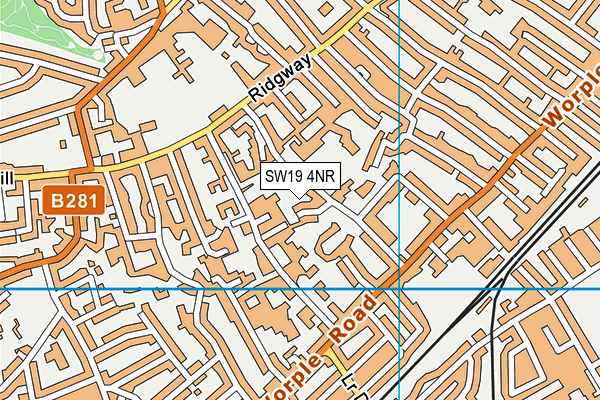 SW19 4NR map - OS VectorMap District (Ordnance Survey)