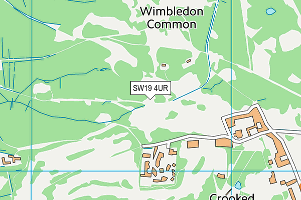 SW19 4UR map - OS VectorMap District (Ordnance Survey)