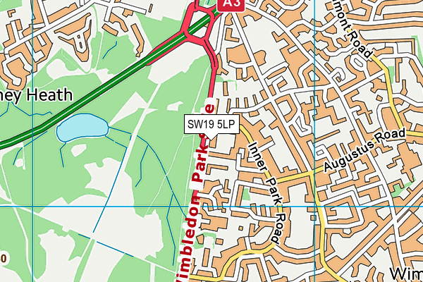 SW19 5LP map - OS VectorMap District (Ordnance Survey)