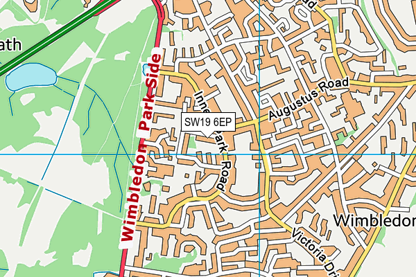 SW19 6EP map - OS VectorMap District (Ordnance Survey)