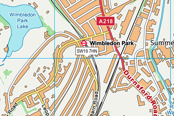 SW19 7HN map - OS VectorMap District (Ordnance Survey)