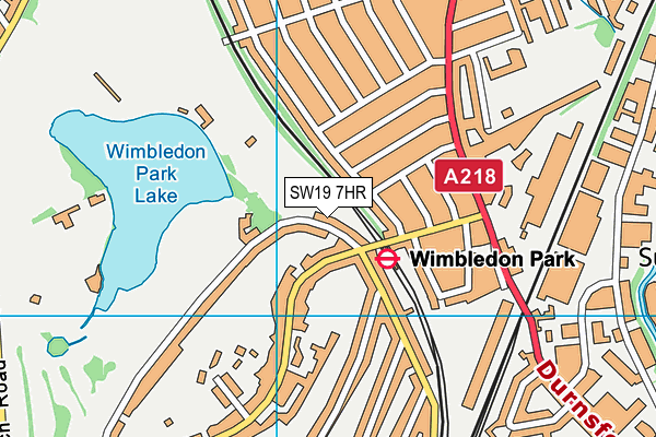 Wimbledon Park Golf Club (Closed) map (SW19 7HR) - OS VectorMap District (Ordnance Survey)