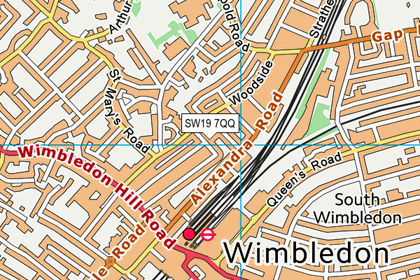 Willington School map (SW19 7QQ) - OS VectorMap District (Ordnance Survey)