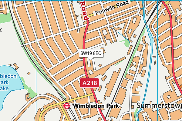 SW19 8EQ map - OS VectorMap District (Ordnance Survey)